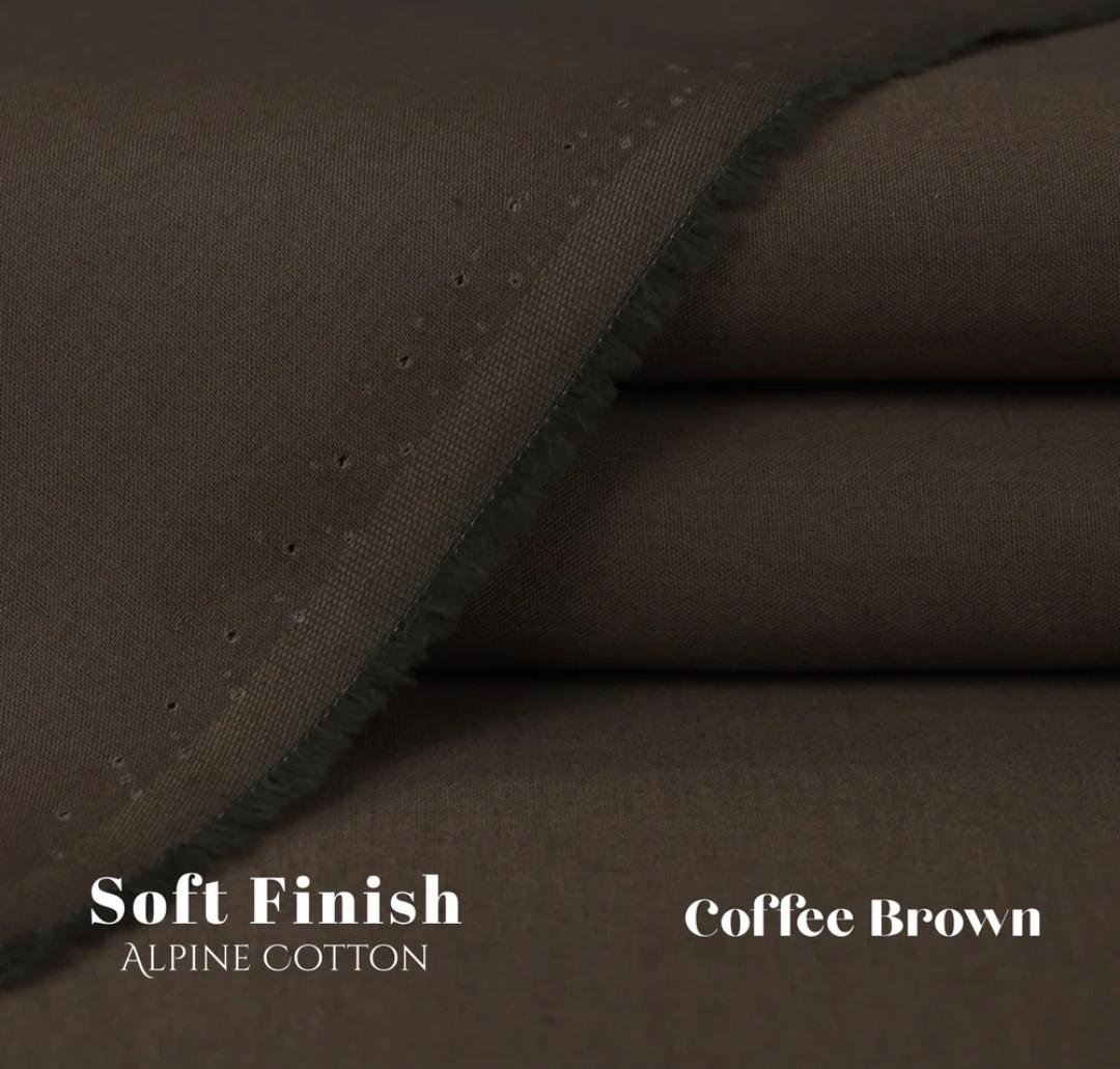 Men's Coffee Brown Cotton Suit