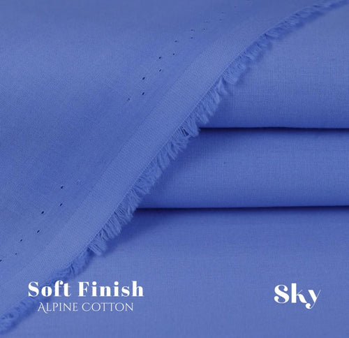 Men's Sky Blue Cotton Suit
